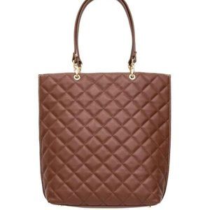 NWT - J. McLaughlin -Aken Quilted Leather Tote Bag
